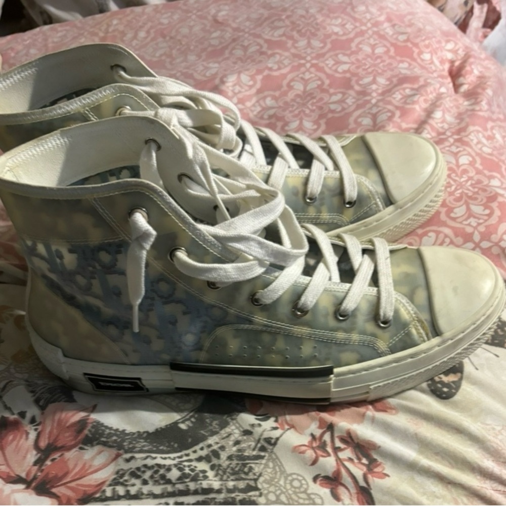 High-Top Sneakers with Monogram Design